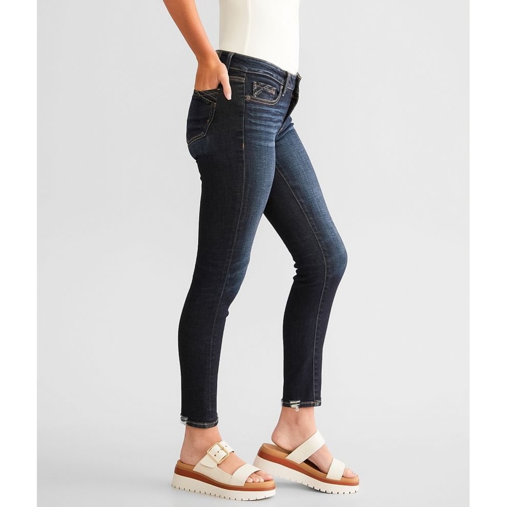 Buckle Women's Dark Wash Skinny Jeans - Indigo Blue